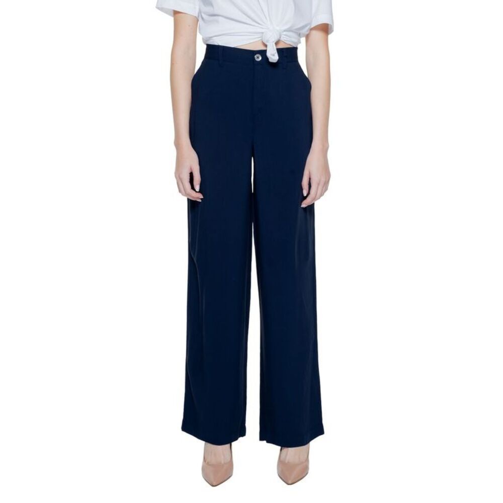 Street One Blue Viscose Casual Women's Pants
